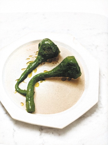 Artichoke with salsa verde and tahini