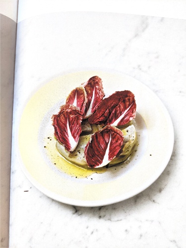 Globe artichokes with radicchio salad