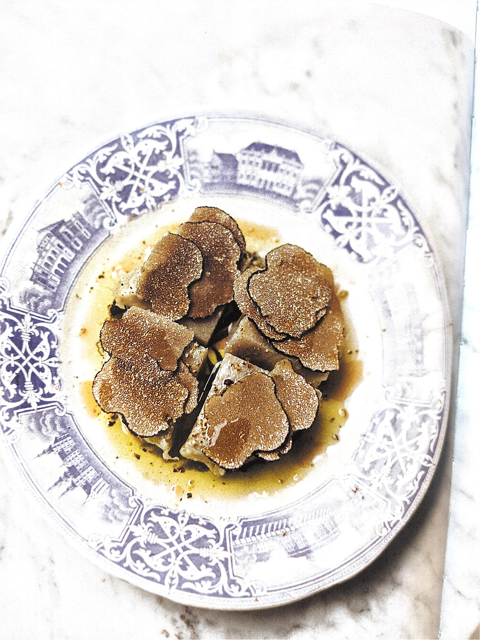 Globe artichokes with truffles and egg yolk sauce