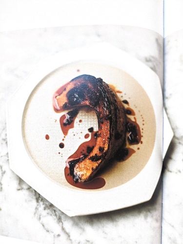 Pumpkin with tahini and harissa