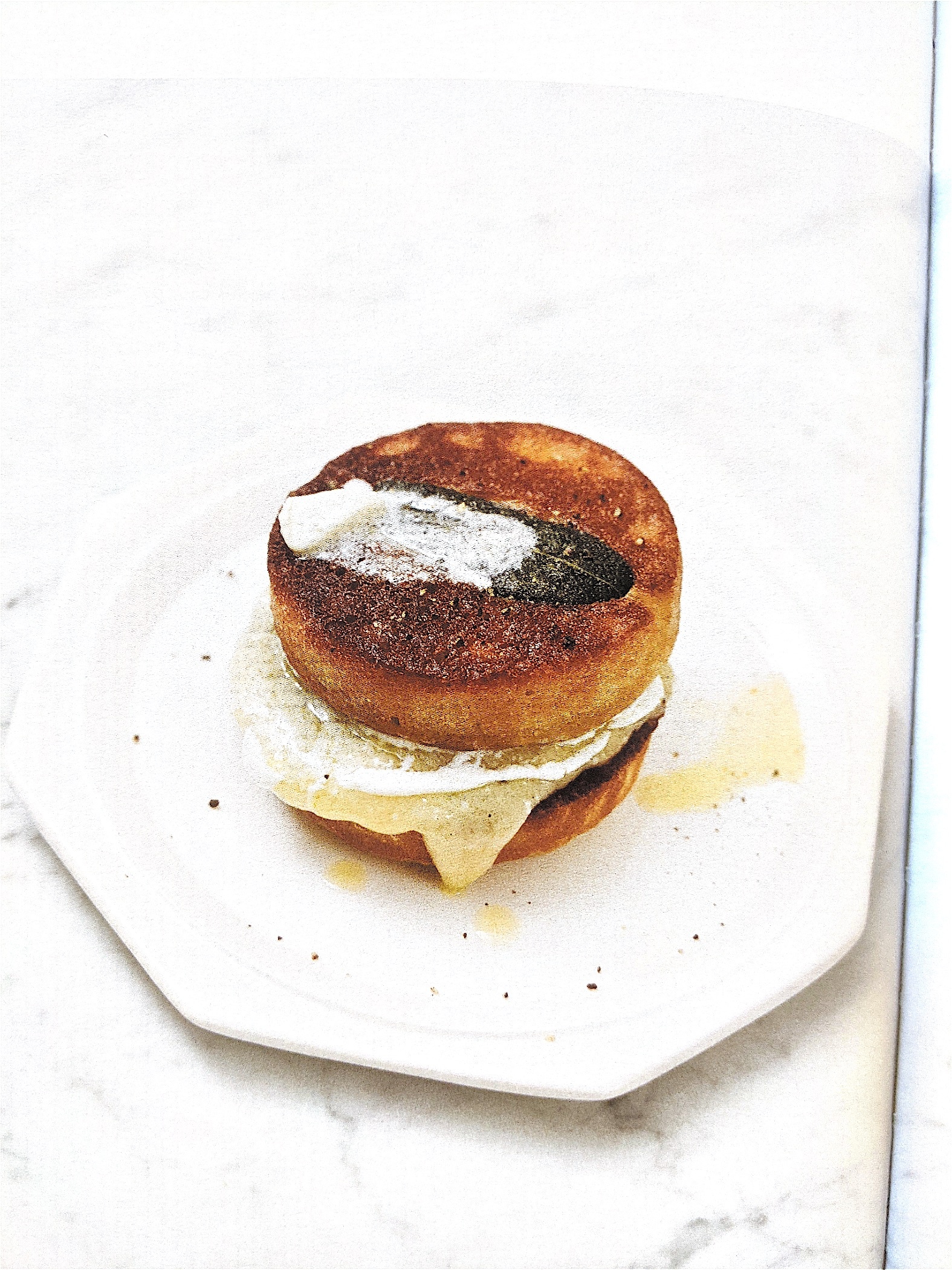 Pancakes with cheese and sage