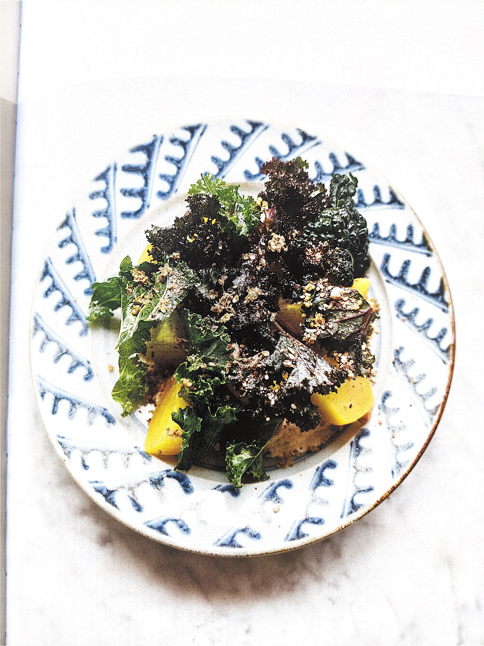 Yellow beet with Tuscan kale and dukkah