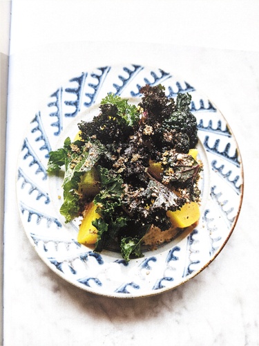 Yellow beet with Tuscan kale and dukkah
