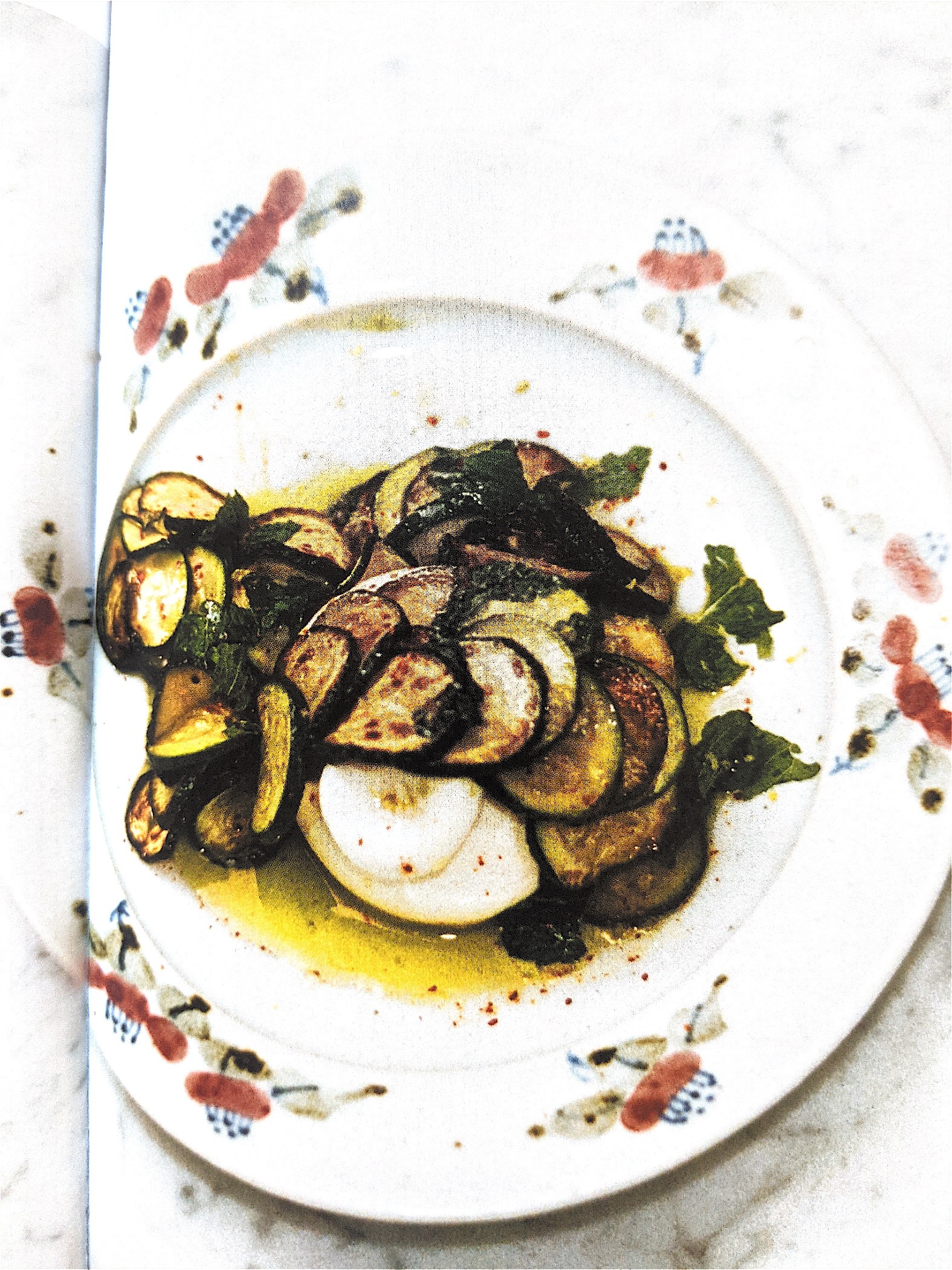 Burrata with zucchini